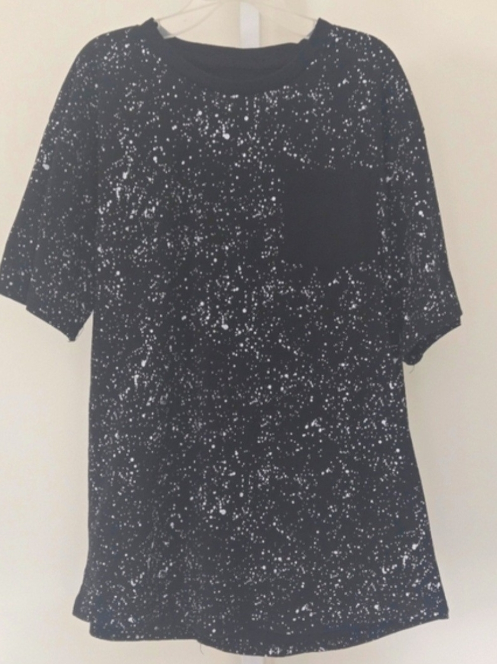 Univibe Black and White Speckled Pocket Tee